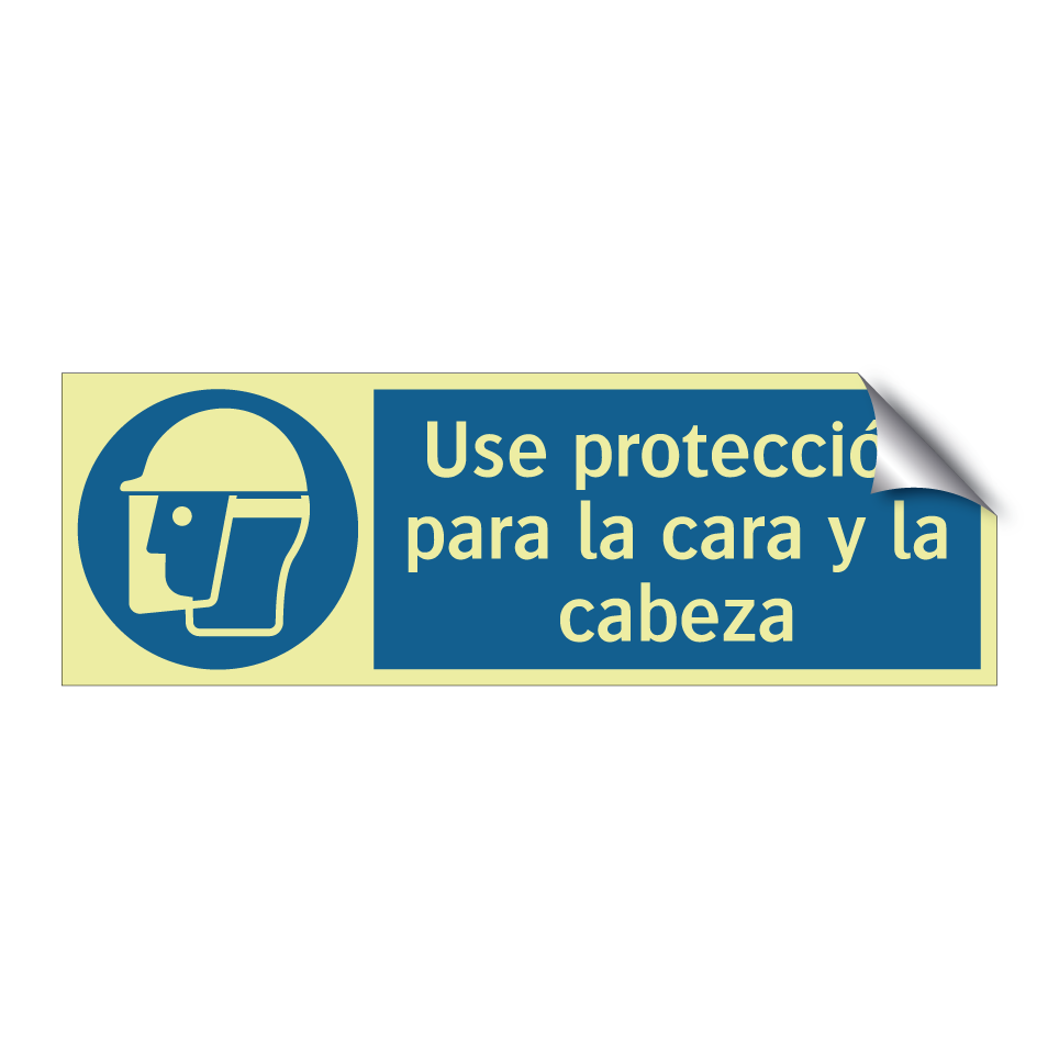 Use protección para la cara y la cabeza