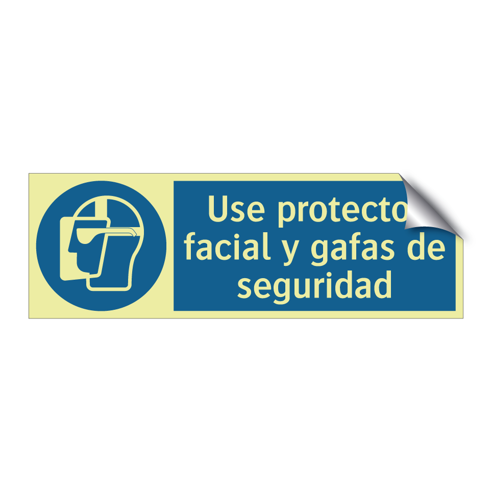 Use protector facial y gafas de seguridad