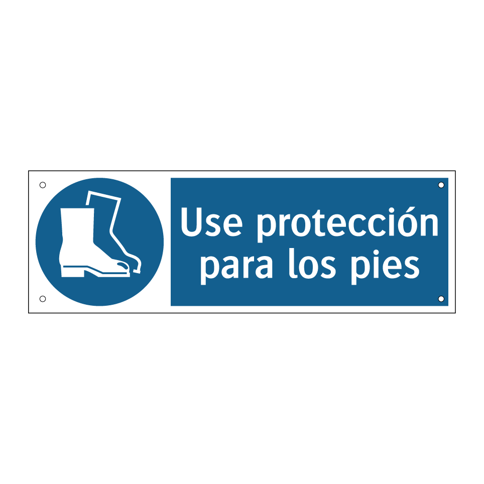 Use protección para los pies