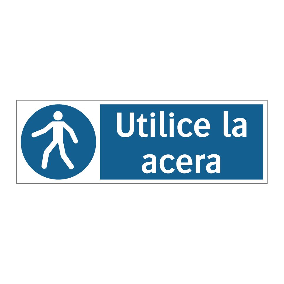 Utilice la acera