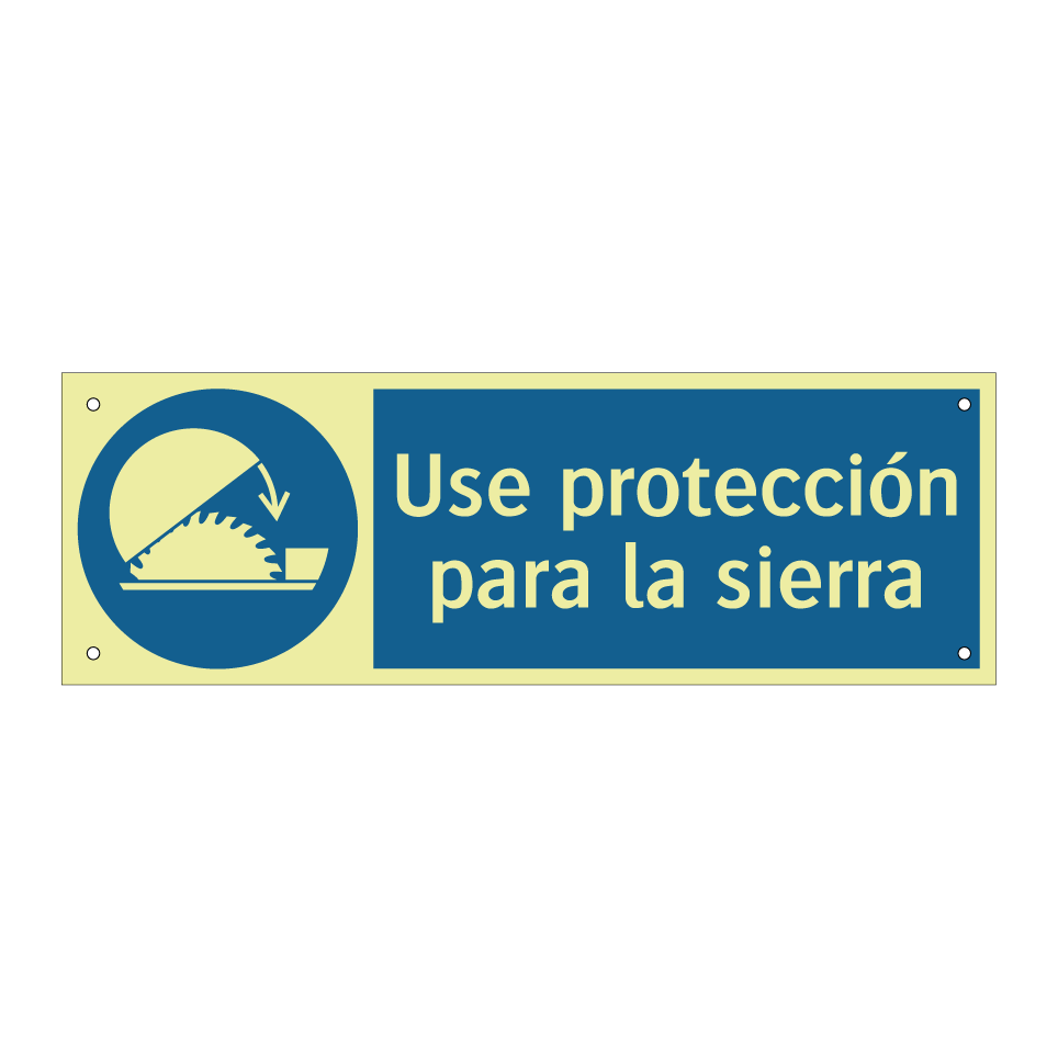 Use protección para la sierra