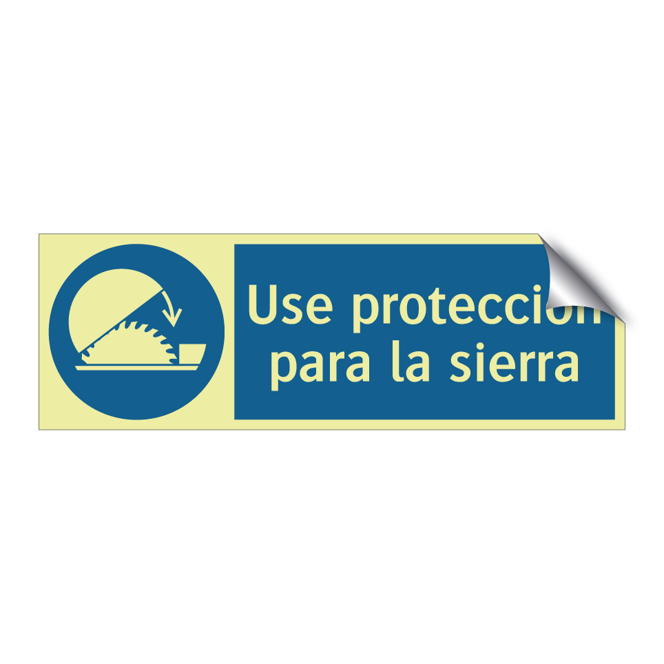 Use protección para la sierra