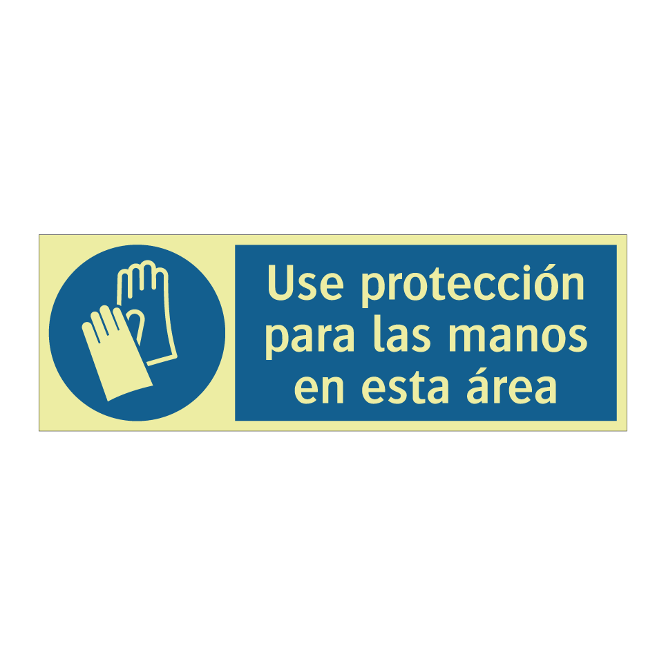 Use protección para las manos en esta área
