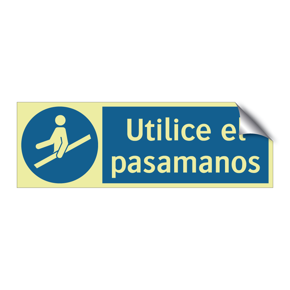 Utilice el pasamanos