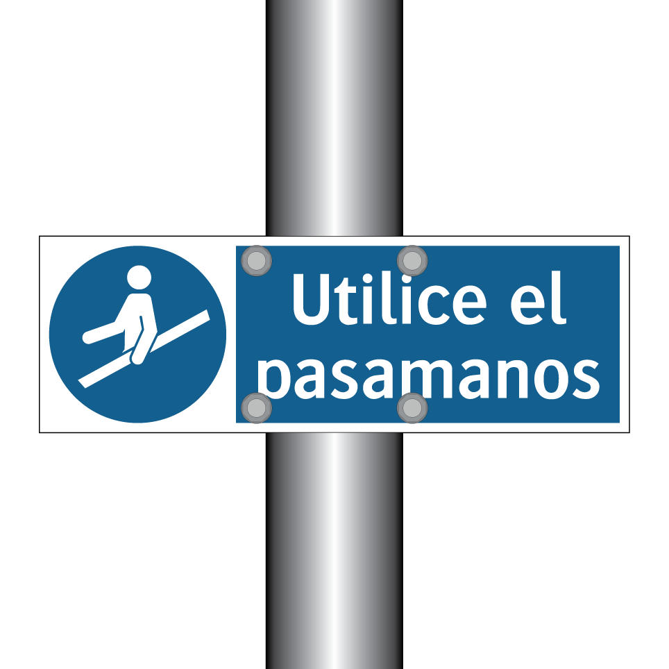 Utilice el pasamanos