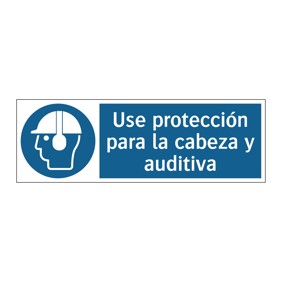 Use protección para la cabeza y auditiva