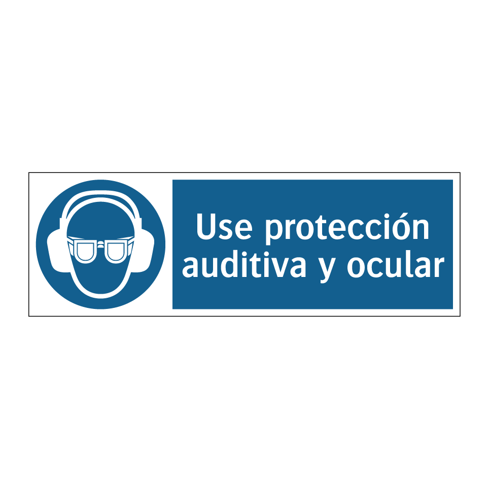 Use protección auditiva y ocular