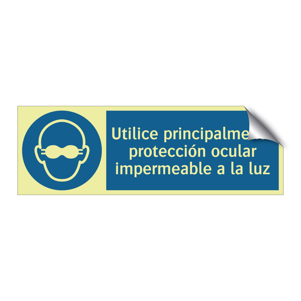 Utilice principalmente protección ocular impermeable a la luz
