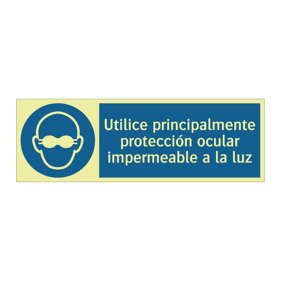 Utilice principalmente protección ocular impermeable a la luz