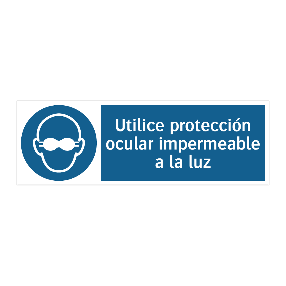 Utilice protección ocular impermeable a la luz