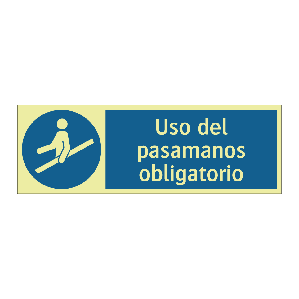Uso del pasamanos obligatorio