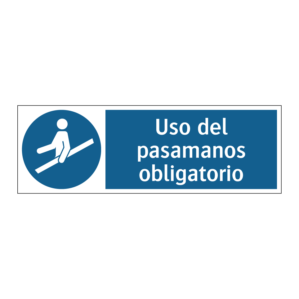 Uso del pasamanos obligatorio