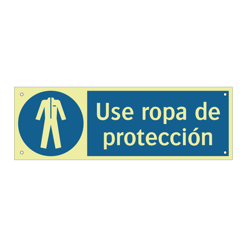 Use ropa de protección