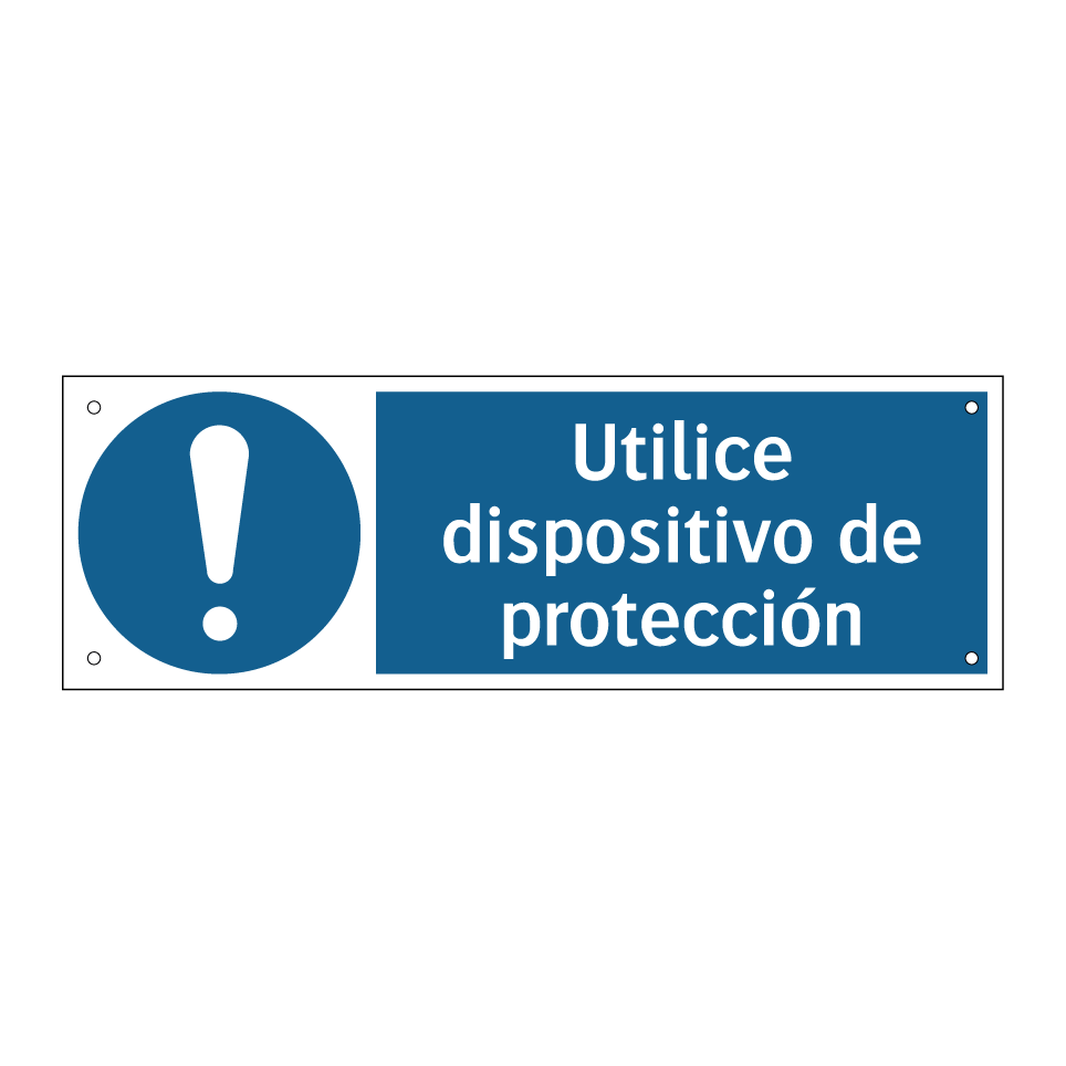 Utilice dispositivo de protección