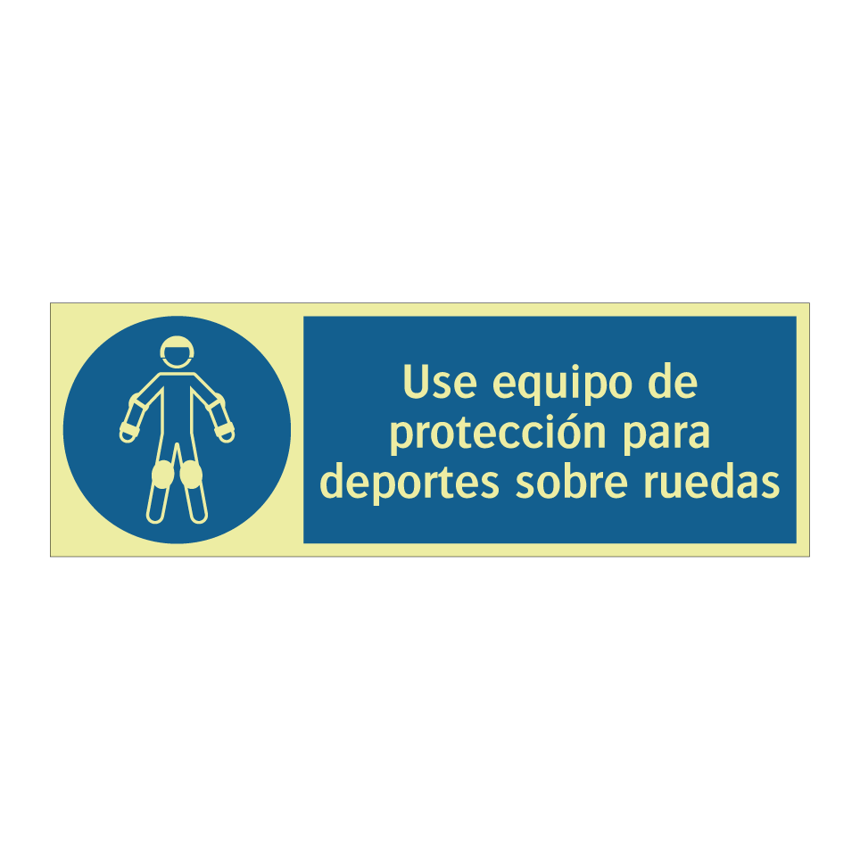 Use equipo de protección para deportes sobre ruedas