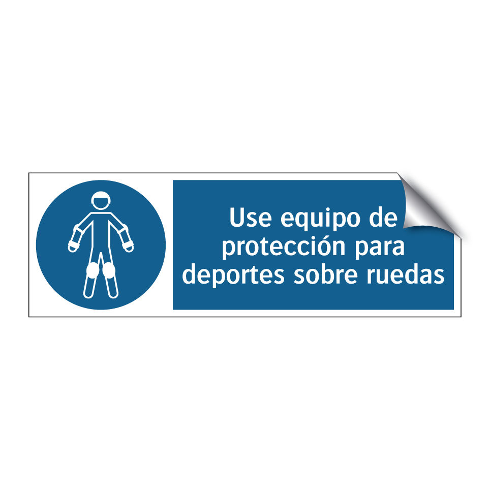 Use equipo de protección para deportes sobre ruedas