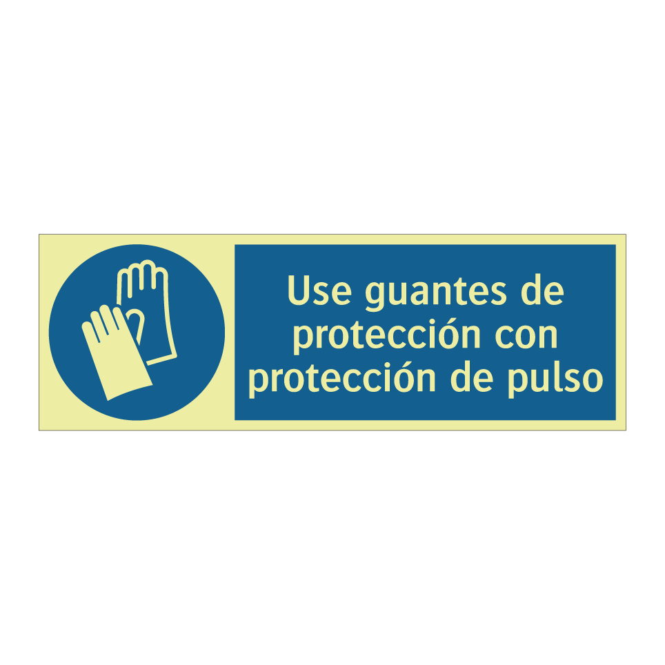 Use guantes de protección con protección de pulso