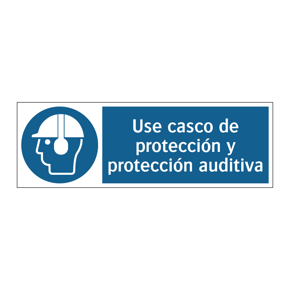 Use casco de protección y protección auditiva
