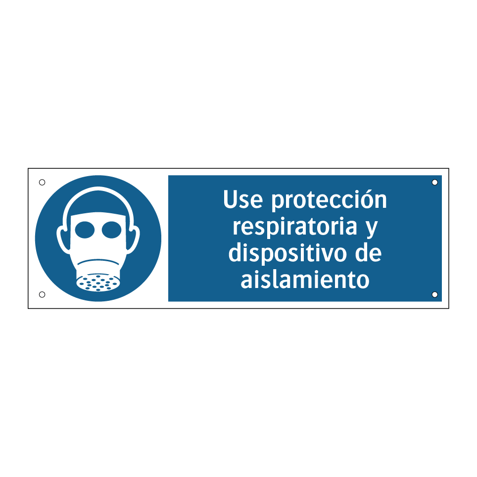 Use protección respiratoria y dispositivo de aislamiento