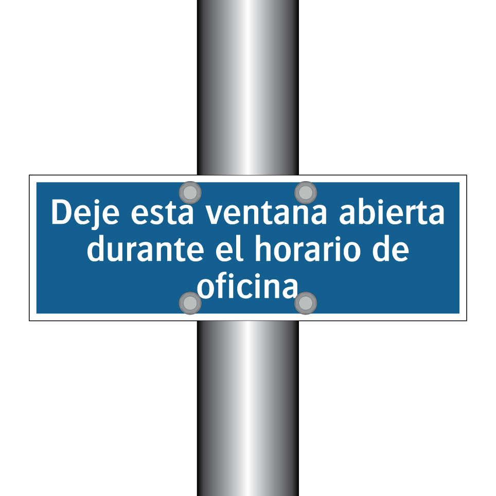 Deje esta ventana abierta durante el horario de oficina