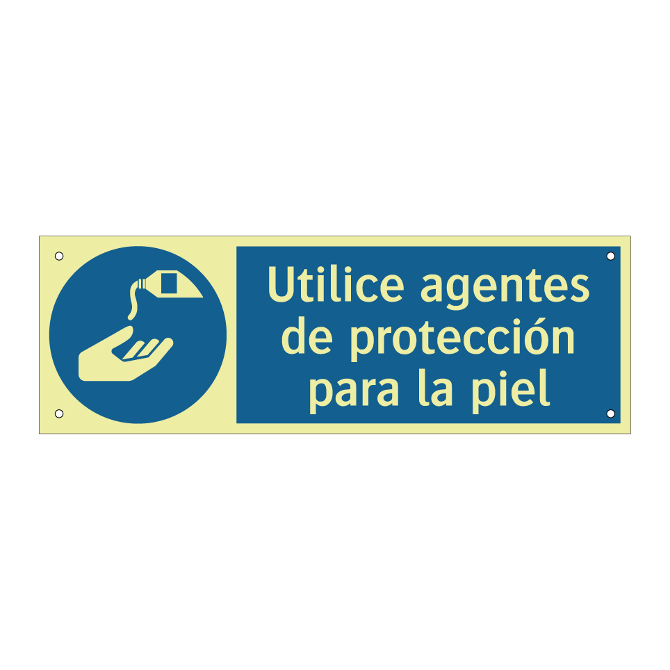 Utilice agentes de protección para la piel