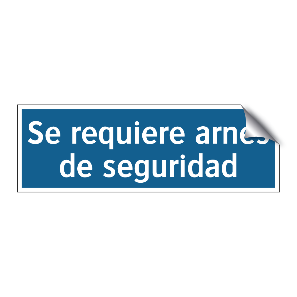 Se requiere arnés de seguridad