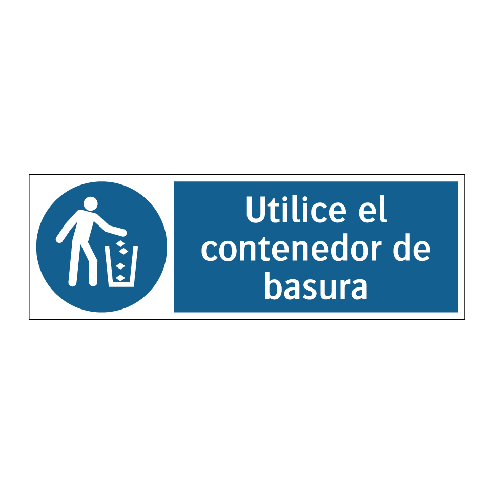 Utilice el contenedor de basura