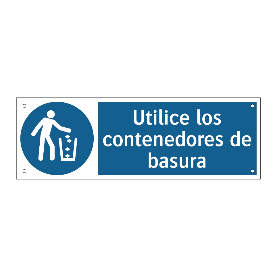 Utilice los contenedores de basura