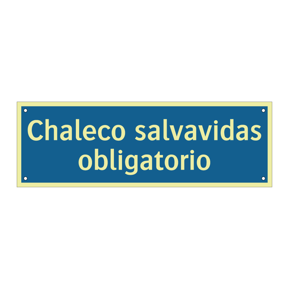 Chaleco salvavidas obligatorio