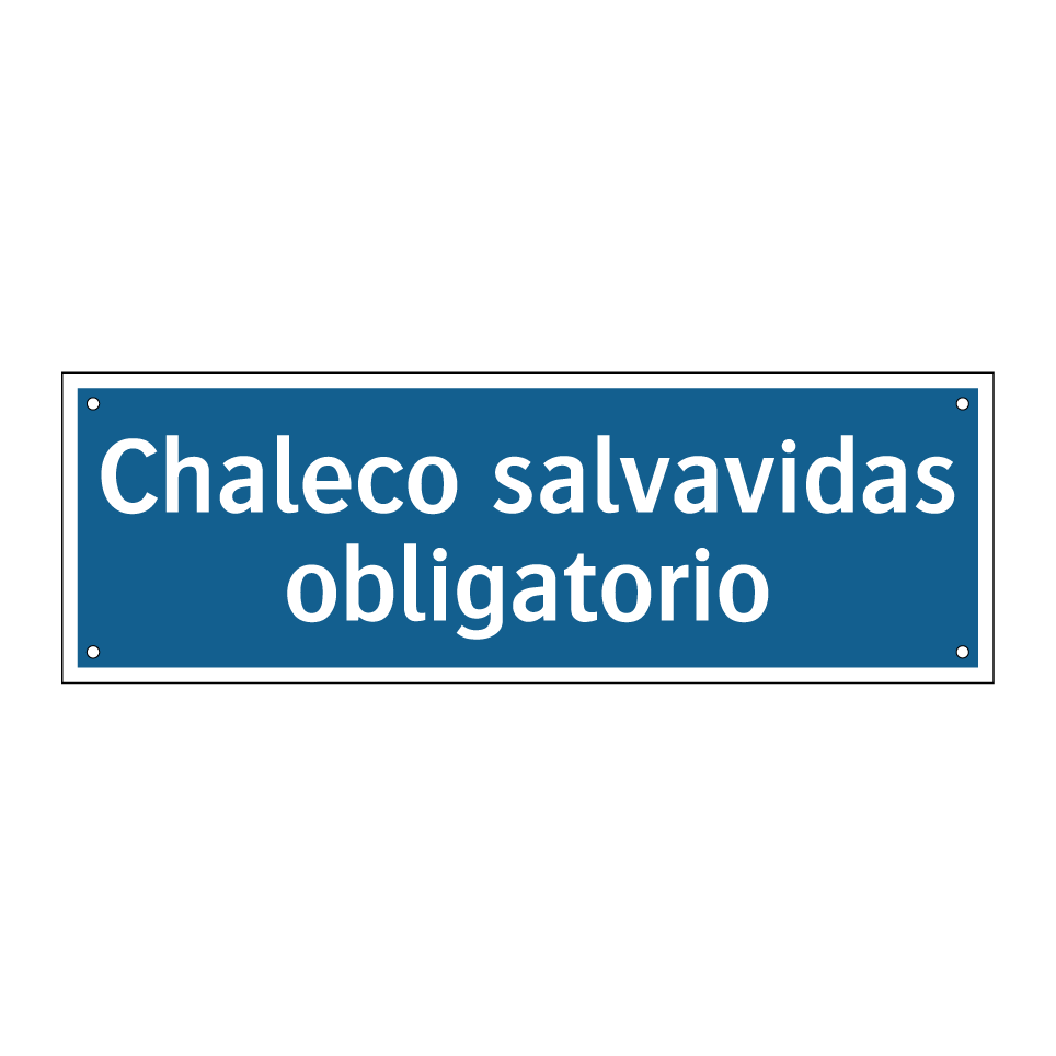 Chaleco salvavidas obligatorio