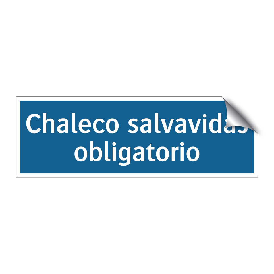 Chaleco salvavidas obligatorio
