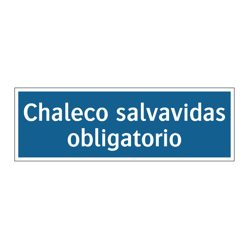Chaleco salvavidas obligatorio
