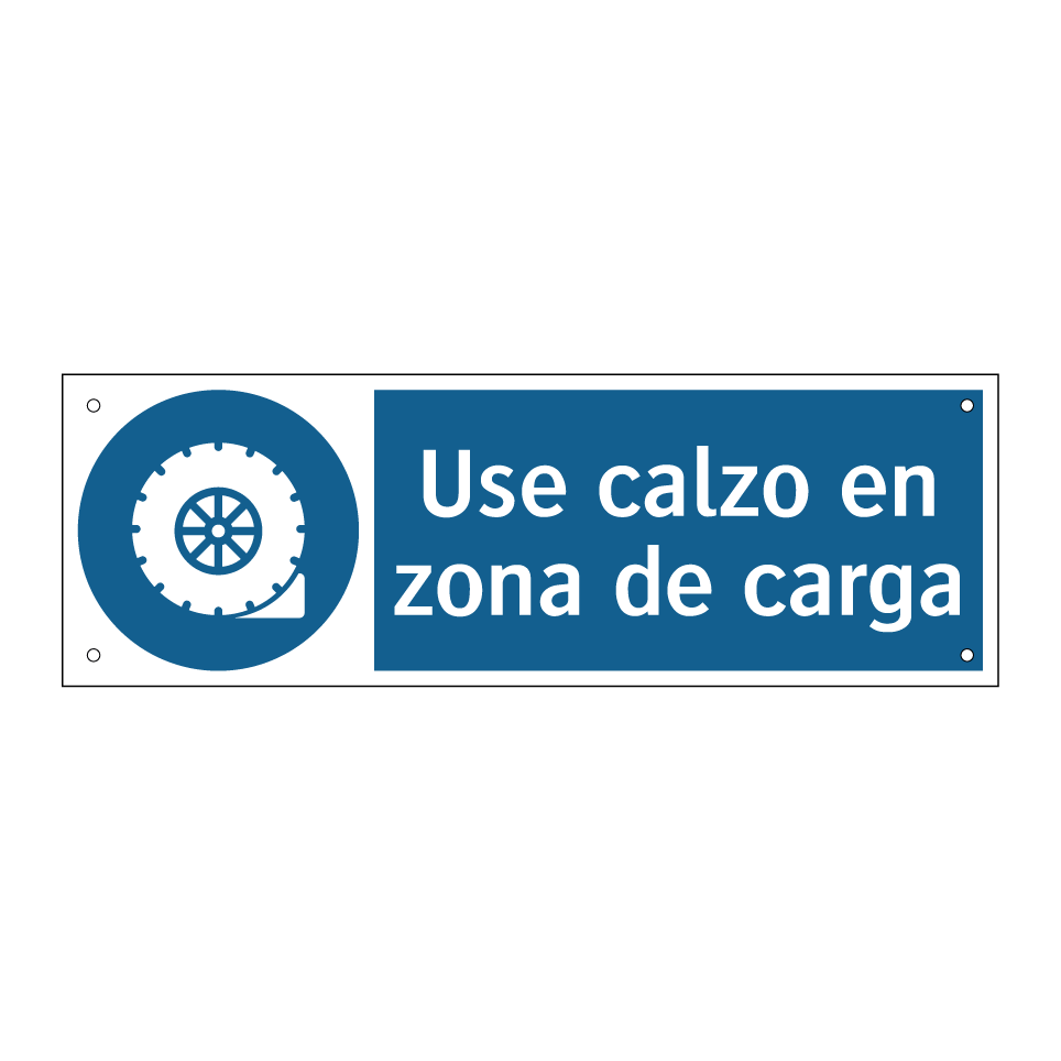 Use calzo en zona de carga