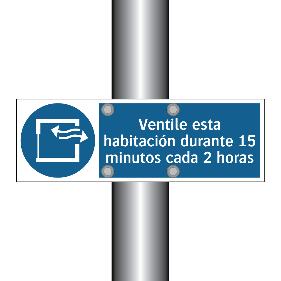 Ventile esta habitación durante 15 minutos cada 2 horas