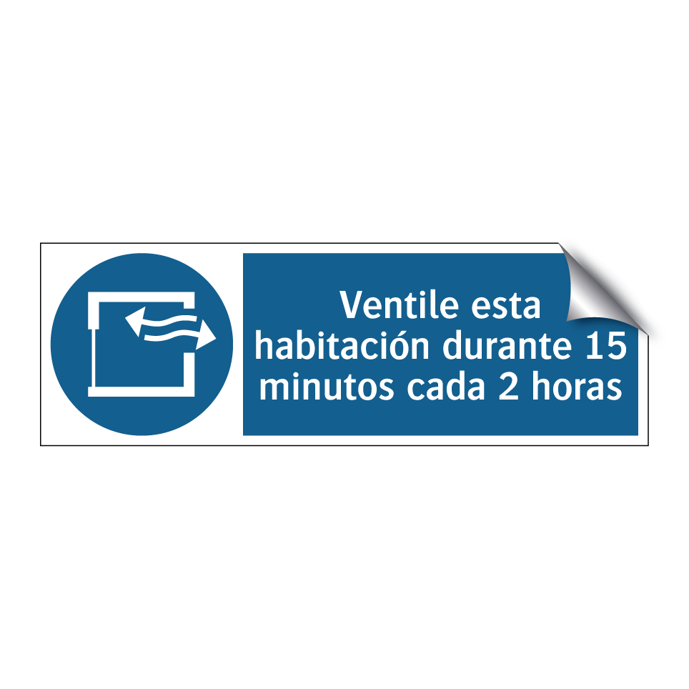 Ventile esta habitación durante 15 minutos cada 2 horas