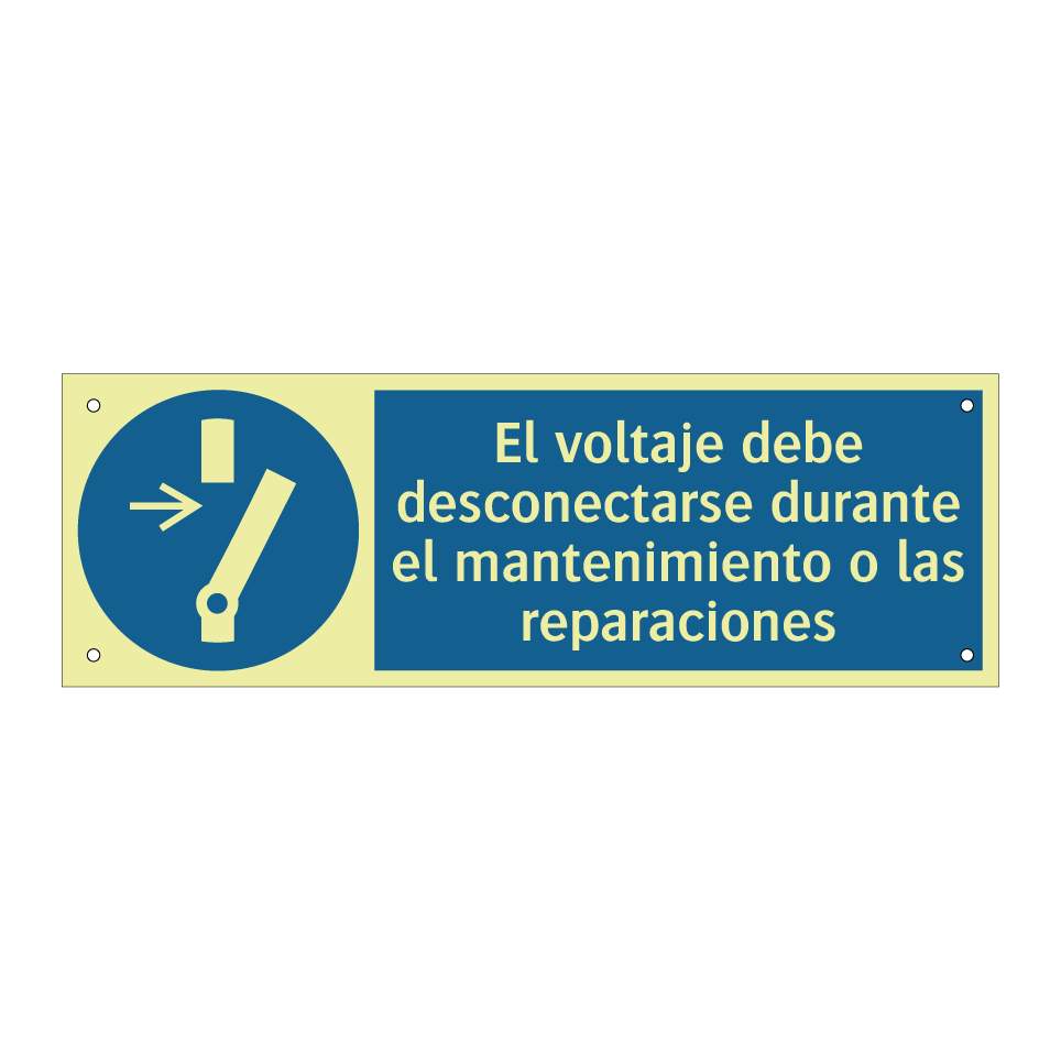 El voltaje debe desconectarse durante el mantenimiento o las reparaciones