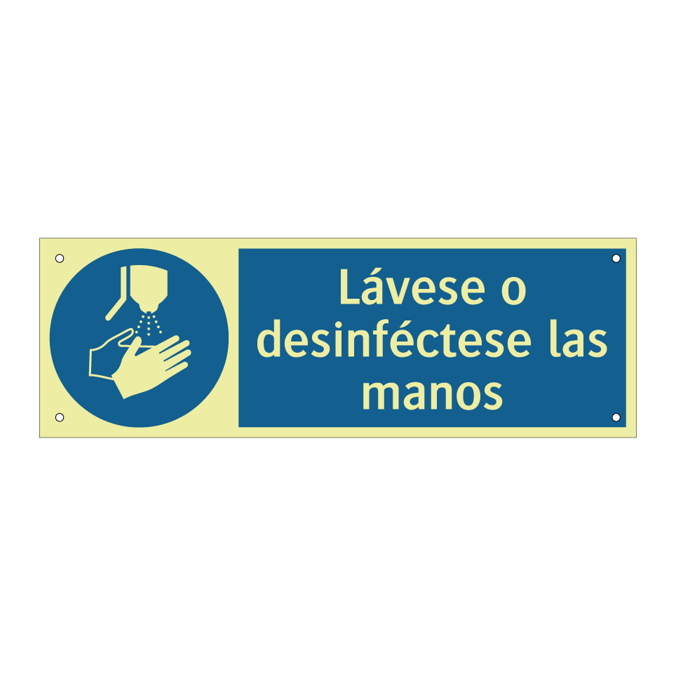 Lávese o desinféctese las manos