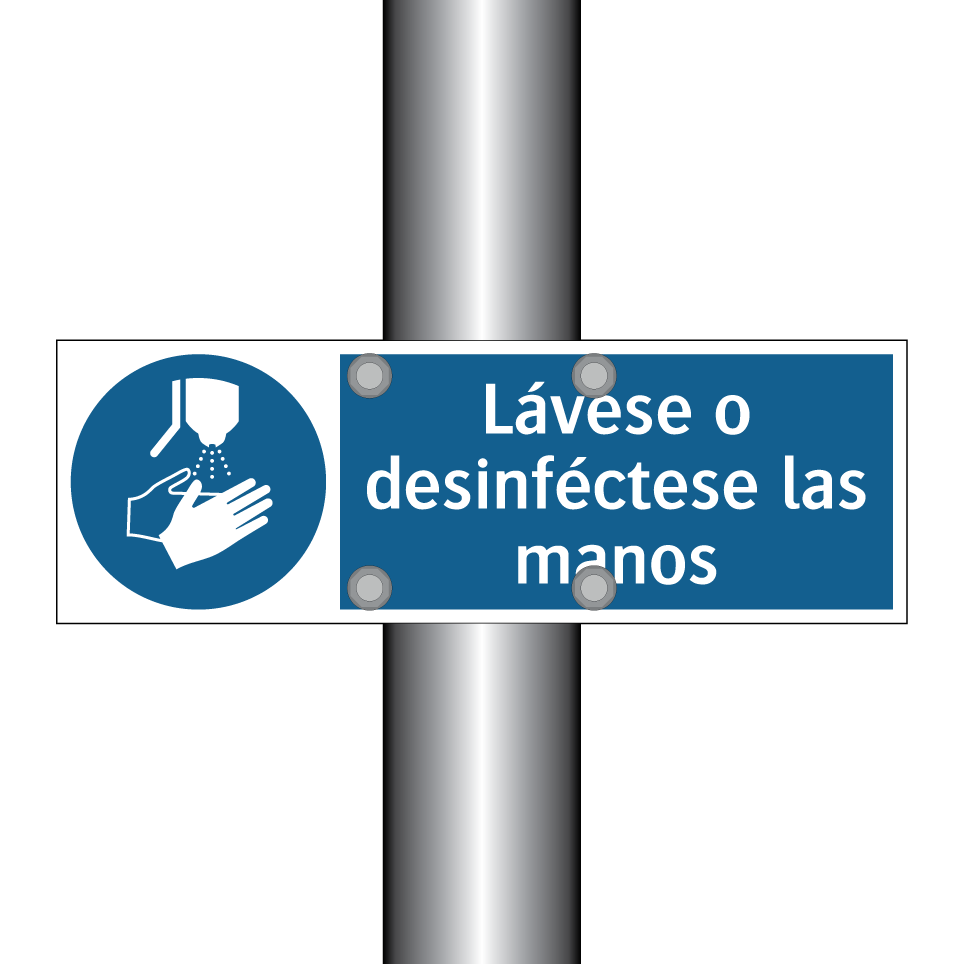 Lávese o desinféctese las manos