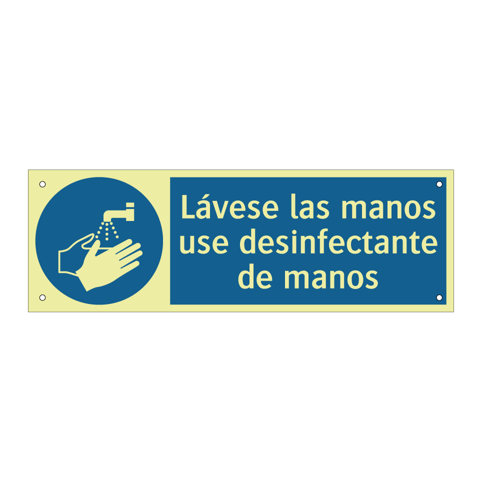 Lávese las manos use desinfectante de manos