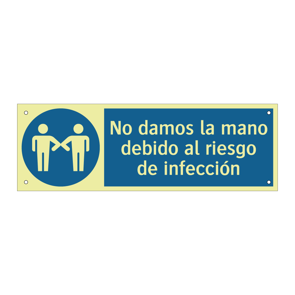 No damos la mano debido al riesgo de infección