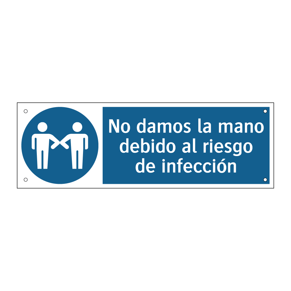 No damos la mano debido al riesgo de infección