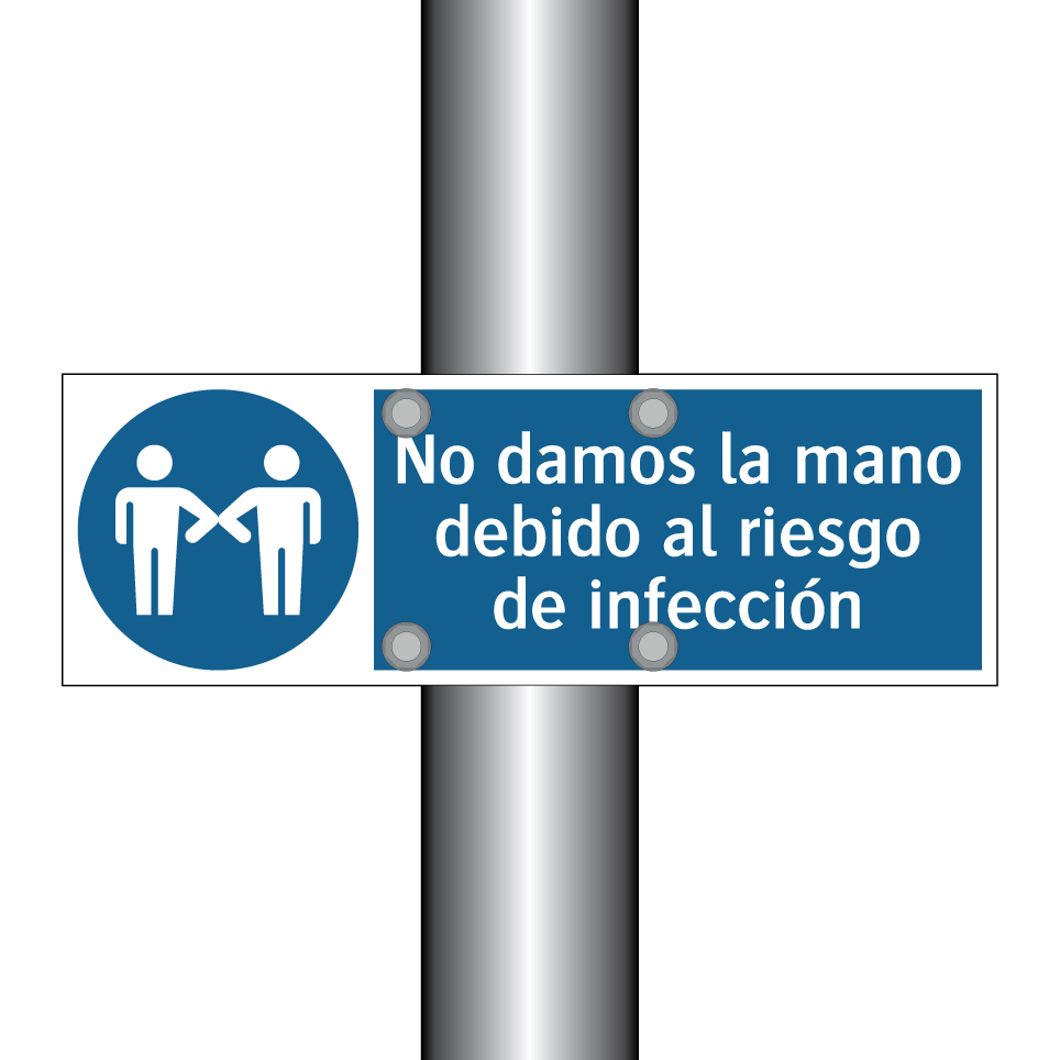 No damos la mano debido al riesgo de infección