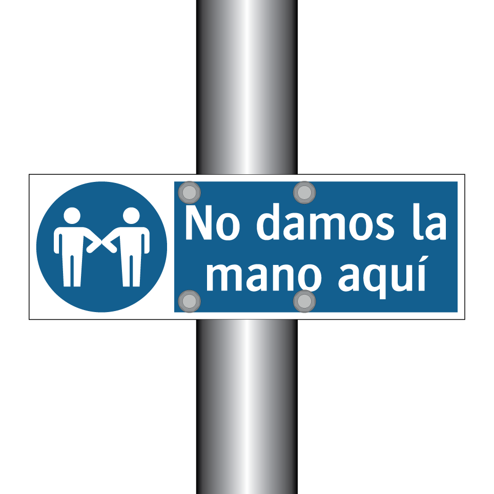 No damos la mano aquí