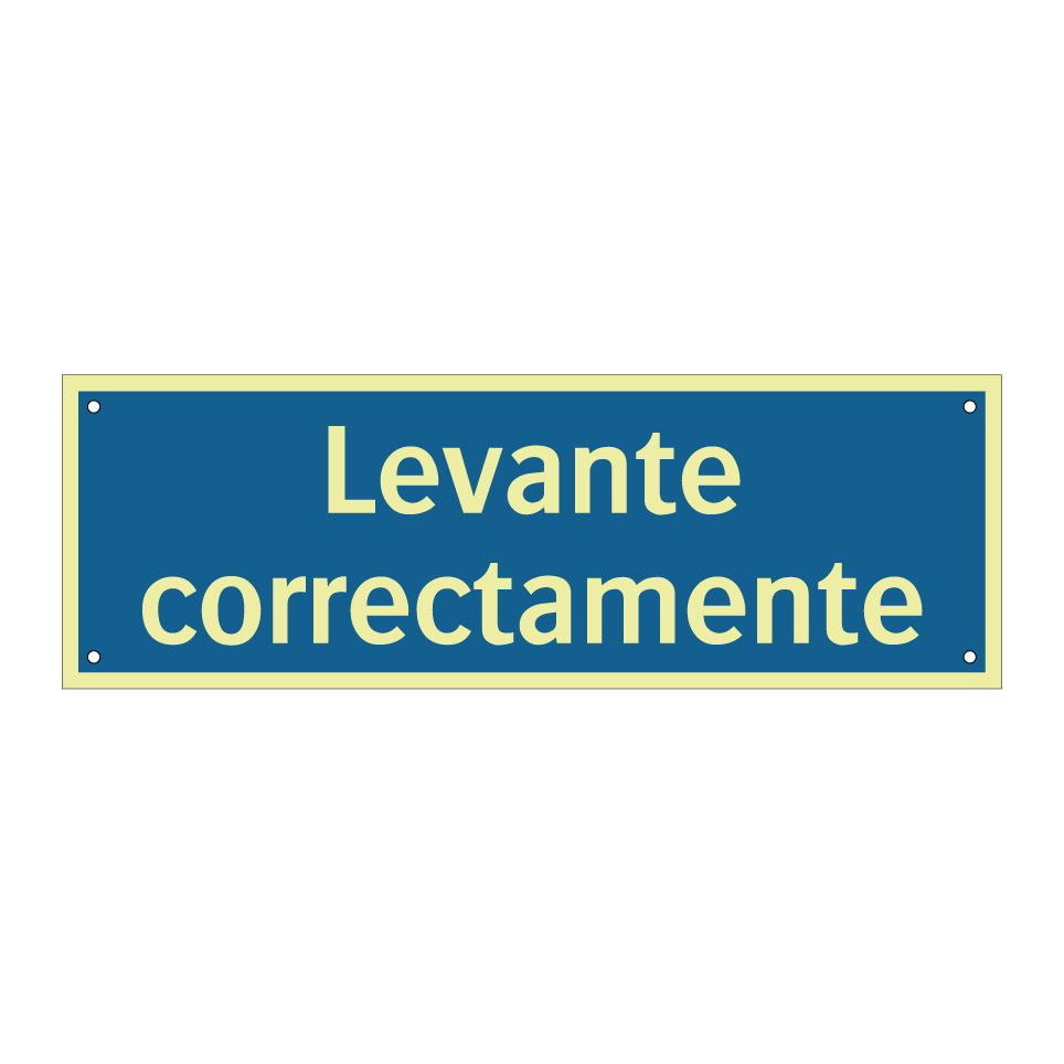Levante correctamente