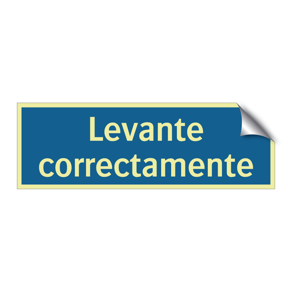 Levante correctamente