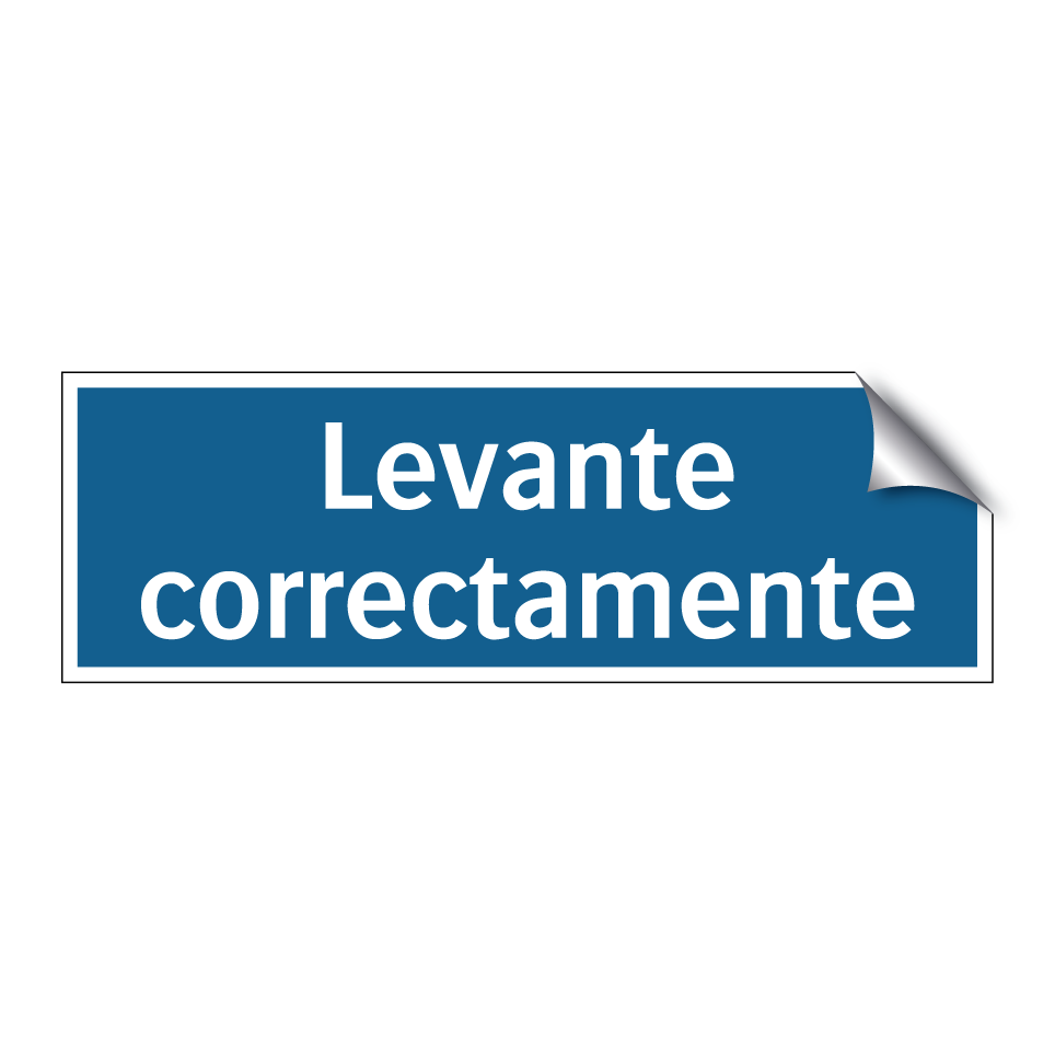 Levante correctamente
