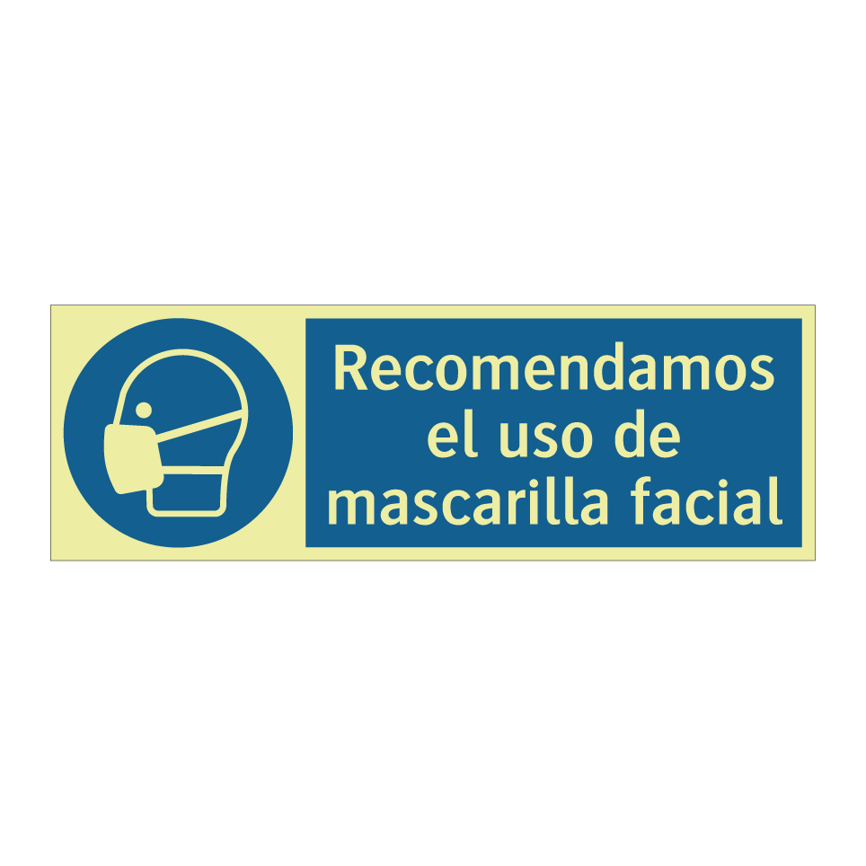 Recomendamos el uso de mascarilla facial