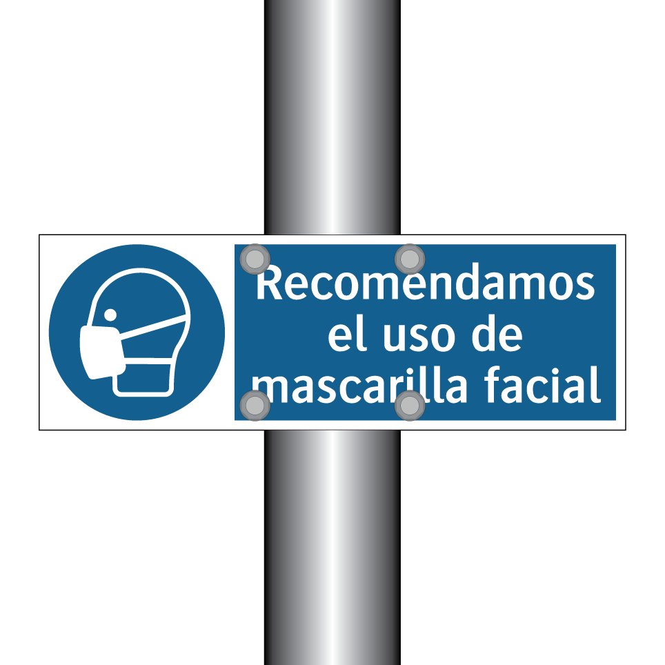 Recomendamos el uso de mascarilla facial