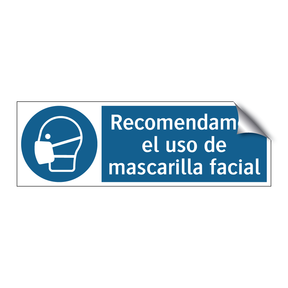 Recomendamos el uso de mascarilla facial