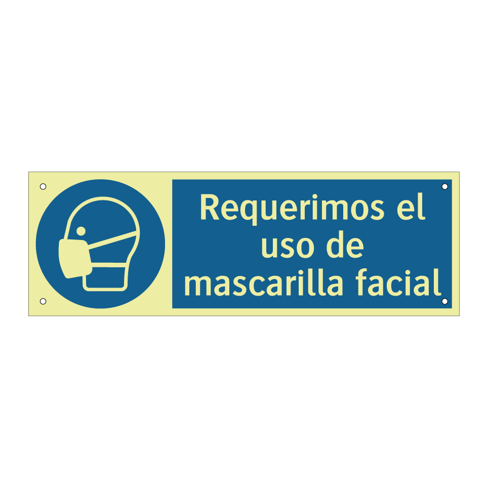 Requerimos el uso de mascarilla facial